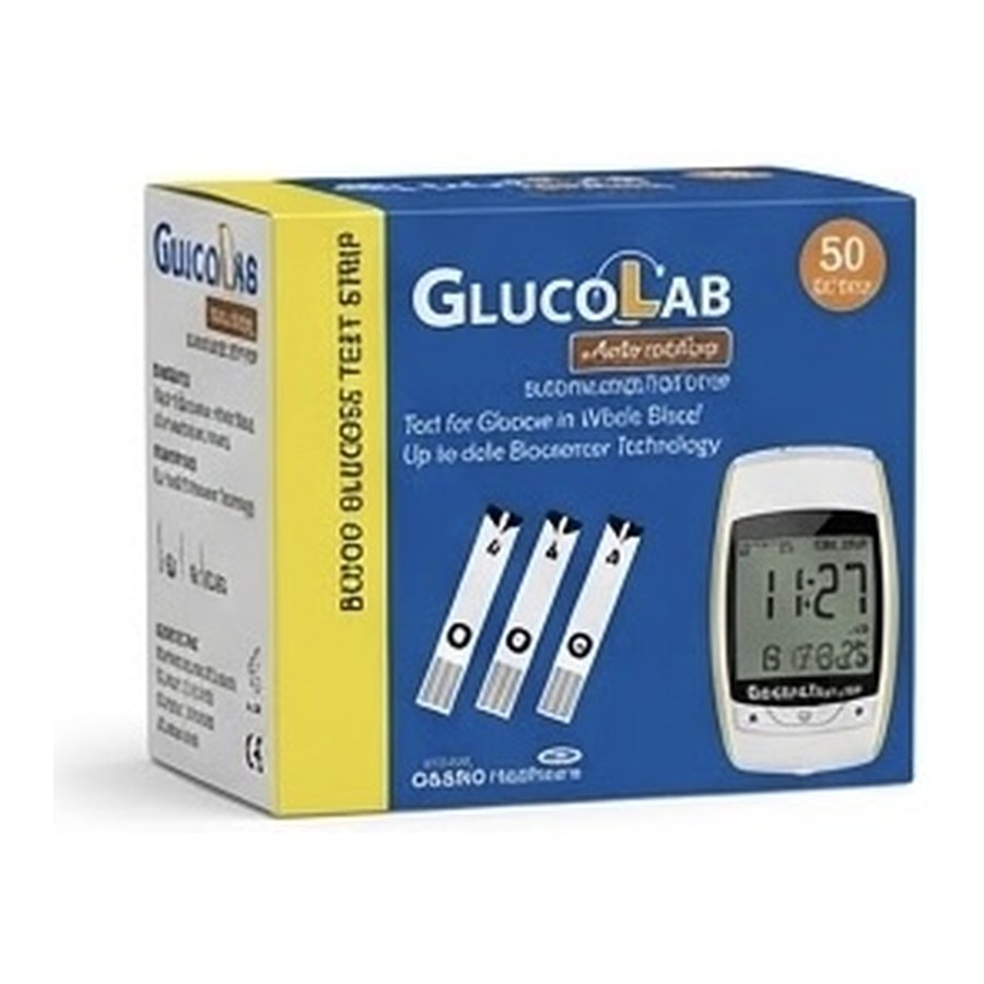 شرائح فحص سكر الدم GLUCOLAB – 50 شريحة